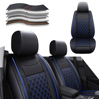 Car Seat Covers 5 Seat Full Set Frontamp;Rear Cushion Leather For VW Golf GTI Jetta