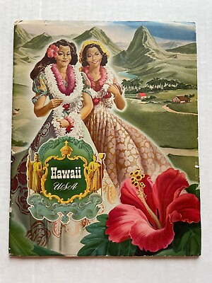 #ad 1942 Hawaii Travel Booklet Brochure w Lots of Full Page Pictures