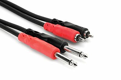 #ad Hosa Technology Two 1 4quot; Phone Male to Two RCA Male Unbalanced Cable