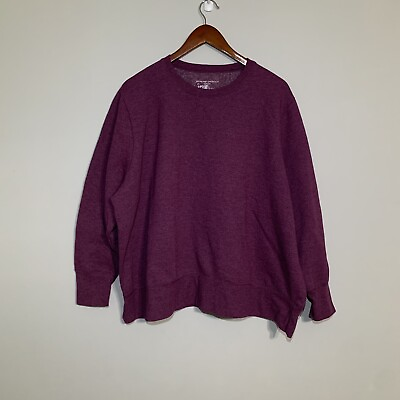 #ad Just My Size Sweatshirt Womens 2X Fleece Purple 18W 20W Long Sleeve Top JMS