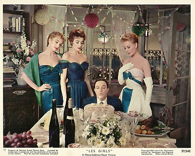 #ad LES GIRL BLOWING THE BIRTHDAY CAKE PUBLICITY 8 quot; X 10quot; 1957 COLOR ORIGINAL PHOTO