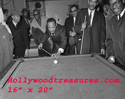 Martin Luther King Playing Pool #2 Billiards Shooting Pool 16quot;x 20quot; Photo