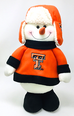 #ad Texas Tech University Mascot 16quot; Smiley Snowman Hannas Handiworks Plush Doll