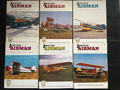 #ad 6 1960 #x27;American Airman#x27; Magazines Antique Airplane Association L@@K