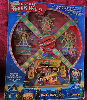 #ad Vintage 1994 Animated Musical Mr Christmas Holiday Ferris Wheel 20 Carols Tested