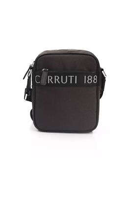 #ad Cerruti 1881 Elegant Brown Nylon Leather Messenger Bag