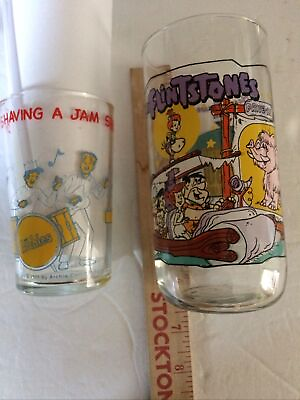 #ad Vintage Cartoon Glasses Hardees Flintstones Drive In amp; The Archies Jam Session