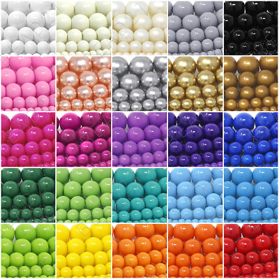 #ad Czech Opaque Glass Beads Round Pearl Coated 4mm 6mm 8mm 10mm 12mm 16quot; Strand