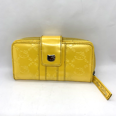 Loungefly Hello Kitty Sanrio Wallet Yellow 4quot;x7.5quot; Faux Leather w Compartments