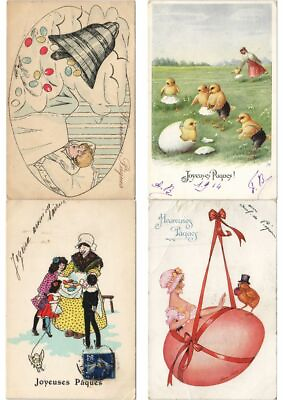 EASTER GREETINGS 300 Vintage Postcards Pre 1930 with BETTER L5129