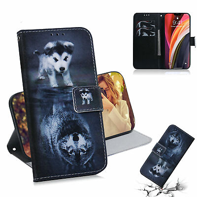 Wolf Dog Flip Phone Case For iPhone Samsung Xiaomi LG Asus Motorola Huawei Nokia