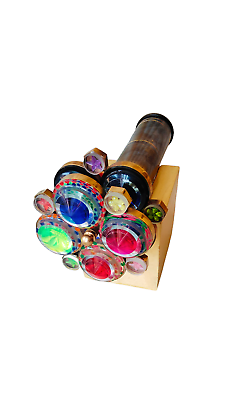 #ad Kaleidoscope Brass Double Wheel Antique Kaleidoscope Unique amp; Beautiful Look
