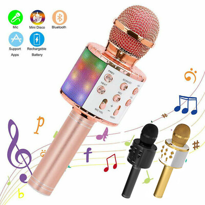 Portable Wireless Bluetooth KARAOKE Microphone Holiday Gift Kids Adults Singing
