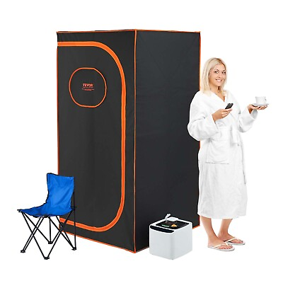 #ad VEVOR 1600W Personal Steam Sauna Tent Full Size Loss Weight Detox Therapy Spa