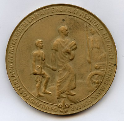 #ad Finland Bronze Medal 1945 Finland Fosterland 57mm 75gr