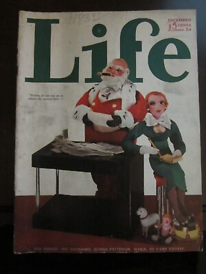 #ad Life Magazine December 1932 Christmas Santa Mrs. Claus Art Deco 39