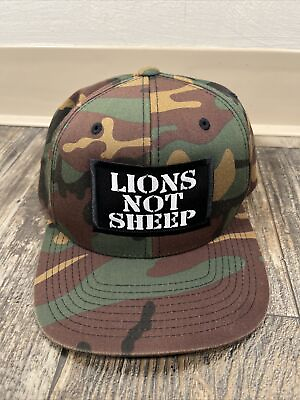 #ad Lions Not Sheep Camo Hat Snapback Adjustable Trucker Cap 2