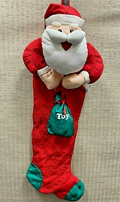 #ad Christmas Stocking Extra Long with Santa amp; bag of toys