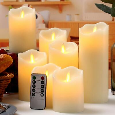 LED Flameless Candles Pillar Wax Battery Operated Christmas Candle Remote Timer