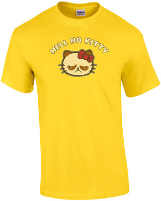 #ad Hell No Kitty Hello Kitty Parody T Shirt