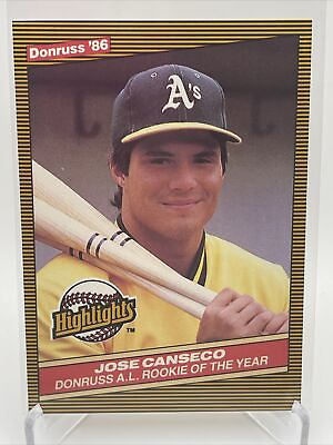 #ad 1986 Donruss Highlights Jose Canseco Rookie Card #55 Mint FREE SHIPPING