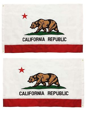 #ad 3x5 California Embroidered 2 sided double sided Premium banner Flag USA SHIPPER