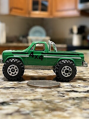 #ad 1982 Road Champs GMC High Roller Green Machine Pickup Truck 1:64 Scale Nice