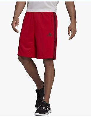 #ad Adidas Designed 2 Move 3 Stripes Athletic Shorts Red Mens Size 3XLT Tall