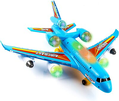 #ad Airbus Airplane Toys for Kids Bump and Go Action Toy Plane with LED amp; Sounds
