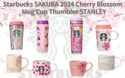 #ad Starbucks Japan SAKURA 2024 Cherry Blossom Mug Cup Thumbler STANLEY