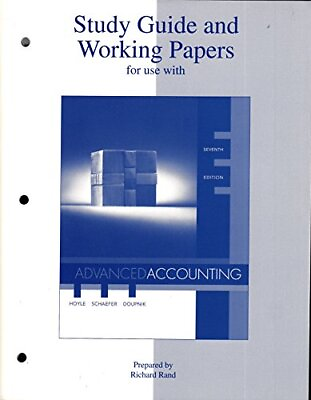 #ad Study Guide amp; Working Papers for use with Advanced Accounting