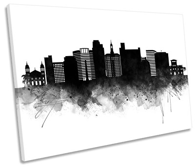#ad San Jose Abstract City Skyline Picture SINGLE CANVAS WALL ART Print
