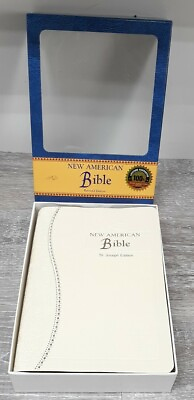 #ad Saint Joseph New American Bible NAB Medium Sz Print Illustrated NEW IN BOX White