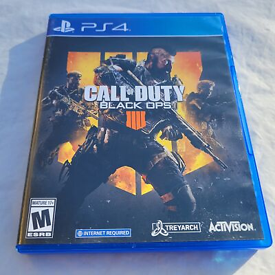 #ad Call of Duty Black Ops IIII 4 Sony Playstation 4 PS4 Video Game 2018 with Case