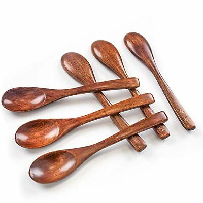 Small Wooden Spoons 6pcs Small Soup Spoons Serving Spoons Wooden Teaspoon For Co