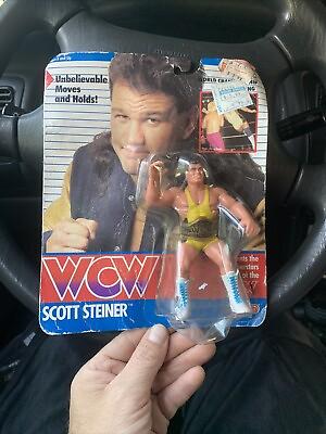 WCW Scott Steiner 1990 Galoob Wrestling Action Figure Vintage New Sealed