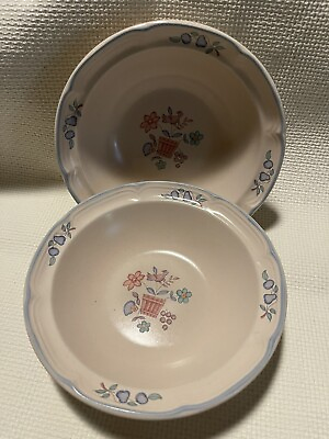 #ad Vintage International China Stoneware Set Of 2 Bowls Japan