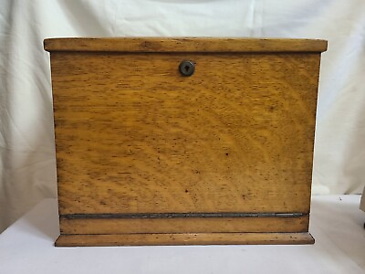#ad Antique Personal Box Travelling Secretary Desk