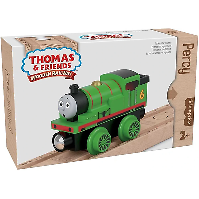 Fisher Price Thomas And Friends Wooden Railway Percy Train NEW