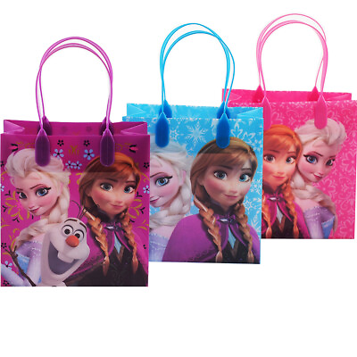 #ad 12PCS Disney Frozen Authentic Goodie Party Favor Gift Birthday Loot Bags Elsa