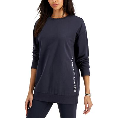 #ad Tommy Hilfiger Womens Logo Knit Shirt Crewneck Sweater Top BHFO 4545