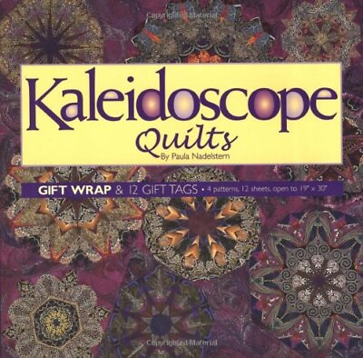 KALEIDOSCOPE QUILTS GIFT WRAP By Paula Nadelstern *Excellent Condition*