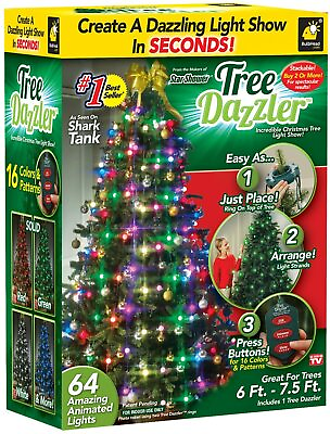 #ad Star Shower Tree Dazzler LED Christmas Holiday Lights As Seen On TV Shark Tank