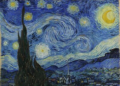 #ad Starry Night by Vincent van Gogh art painting print