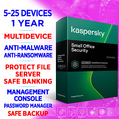 Kaspersky Small Office Security v8 5 25 devices 1 3 Server 1 year FULL EDITION