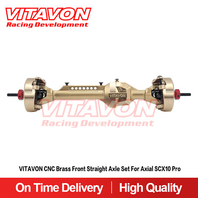 #ad VITAVON CNC Brass Front Straight Axle Set For Axial SCX10 Pro