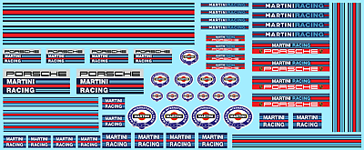 Décalcomanie Decals 1 43 MARTINI RACING 1 32 1 24 1 18 Water slide decal