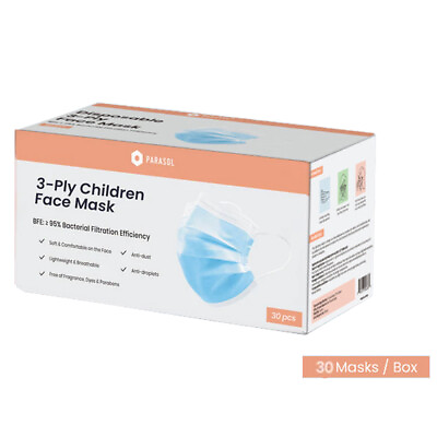 6000pcs Kids Blue 3 Ply Disposable Face Masks Respirator Bulk Savings USA Seller