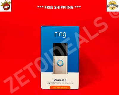 #ad *BRAND NEW* Ring VIDEO DOORBELL 4 SMART Wi Fi 1080p HD With Alexa SEALED