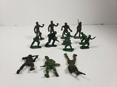 #ad Vintage plastic toy soldiers army men lot